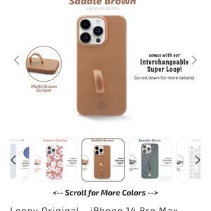 iPhone 14 Pro Max Loopy Saddle Brown Case